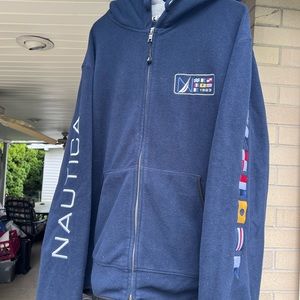 Vintage 90s Nautica Navy Fleece Jacket XL